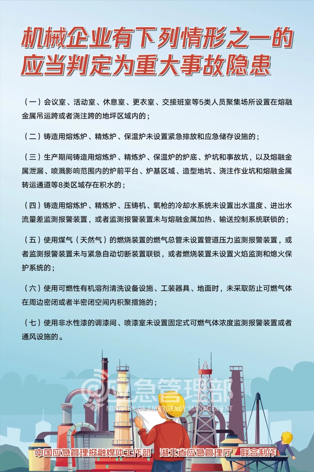 应急管理部10号令：已明确64项重大事故隐患，5月15日起实施！